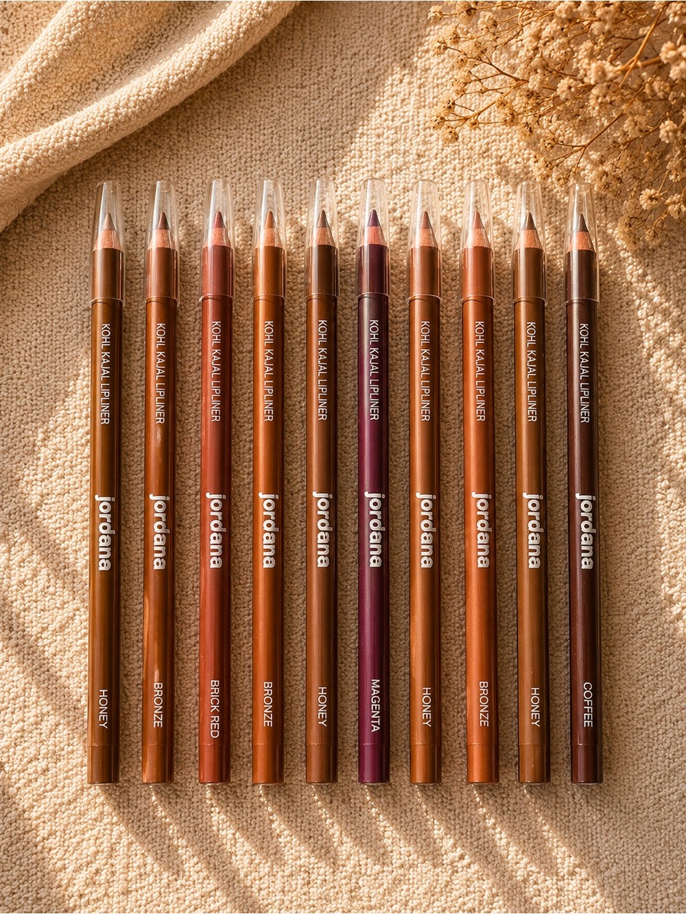 Jordana Kohl Kajal Lip Liner Set - Warm Neutrals & Magenta